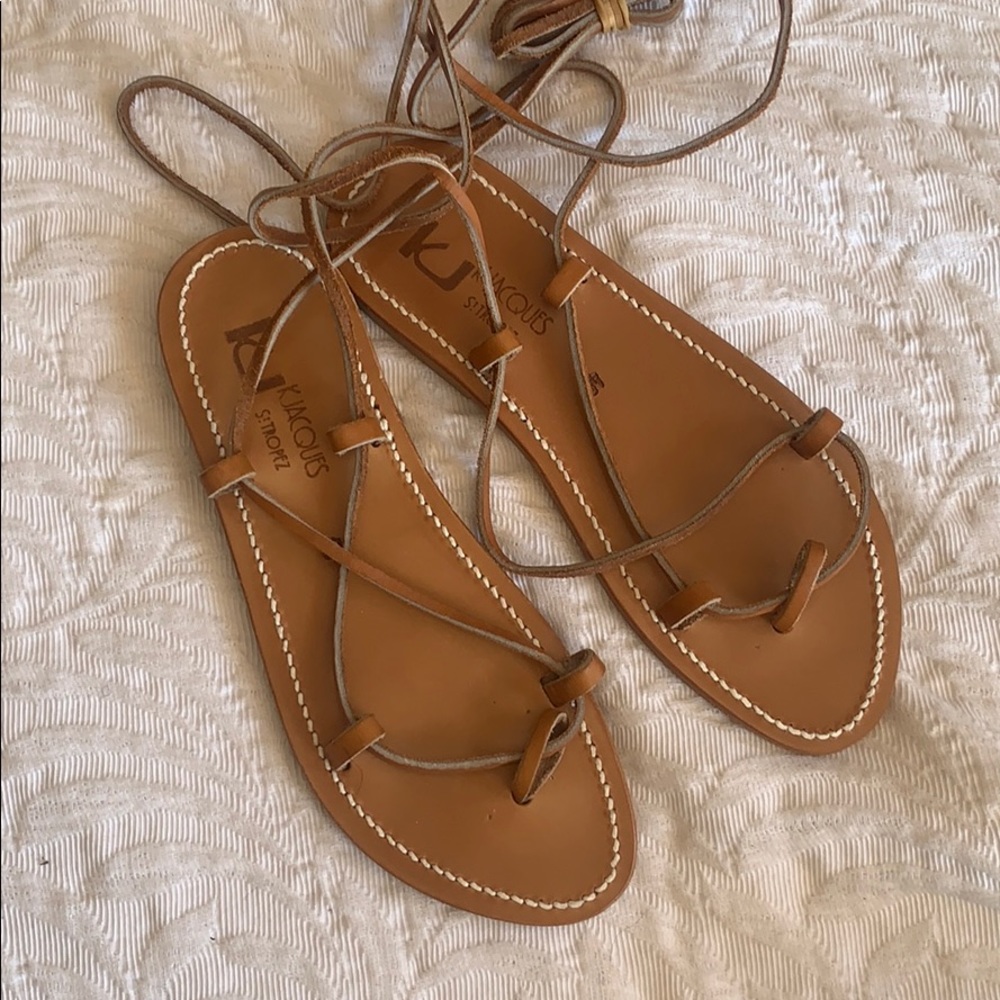 K Jacques wrap around sandals